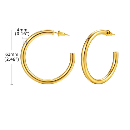 Semi Open Hoop Earrings