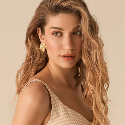 Corrugated Drop Earrings