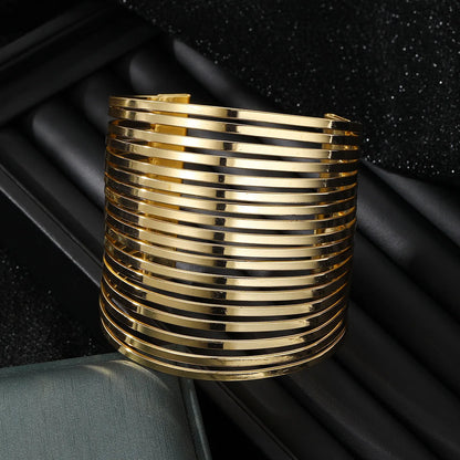 Bold Hollow Cuff Bangle