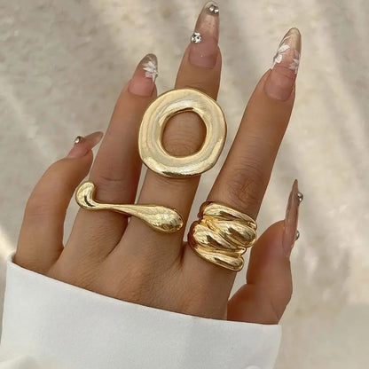 Bold Irregular Metal Statement Ring