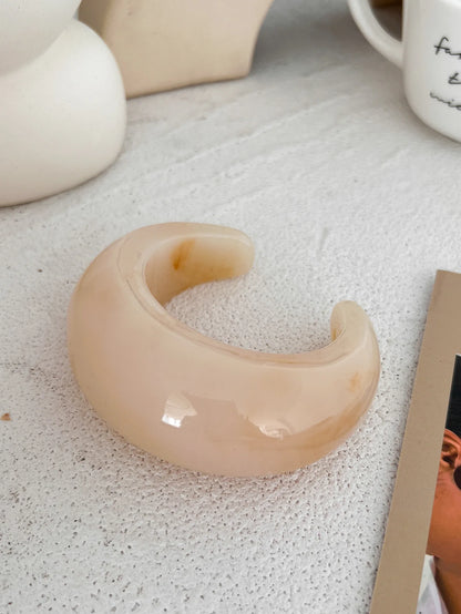 Bold Resin and Metal Cuff Bangles