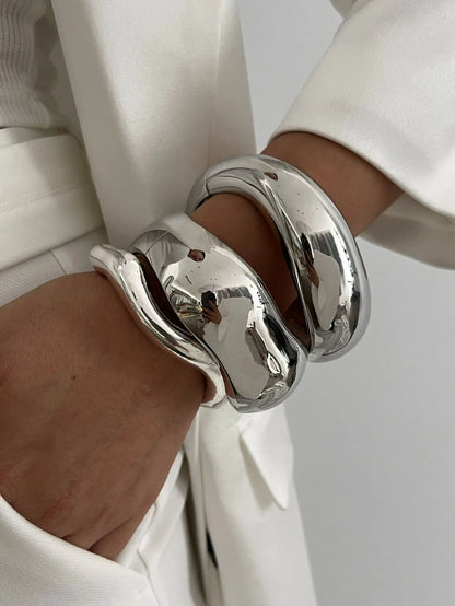 Irregular Metal Cuff Bangle