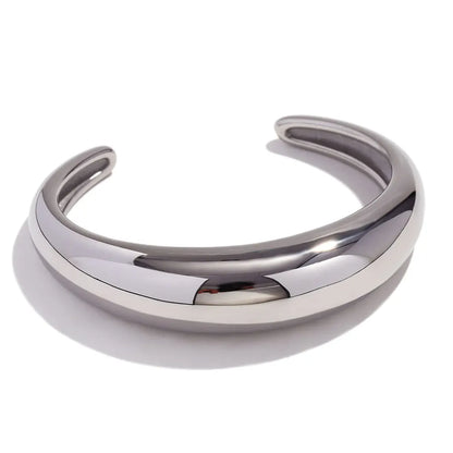 Minimalist Smooth Open Cuff Bracelet