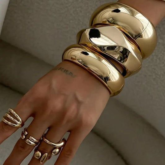Exaggerated Chunk Cuff Bangle