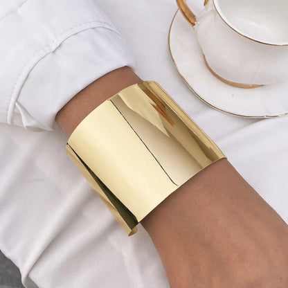 Bold Hollow Cuff Bangle