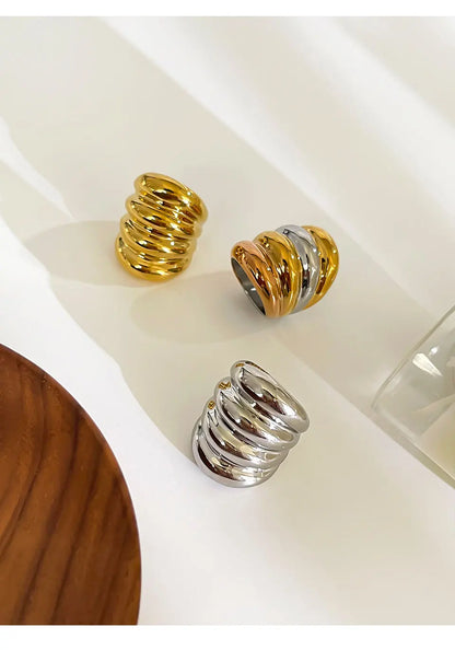 Chunky Multi-Layer Dome Ring