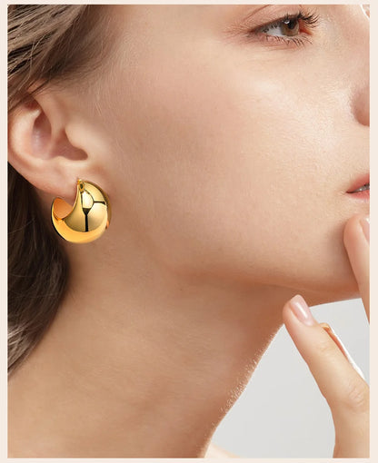 Chunky Geometric Hoop Earrings