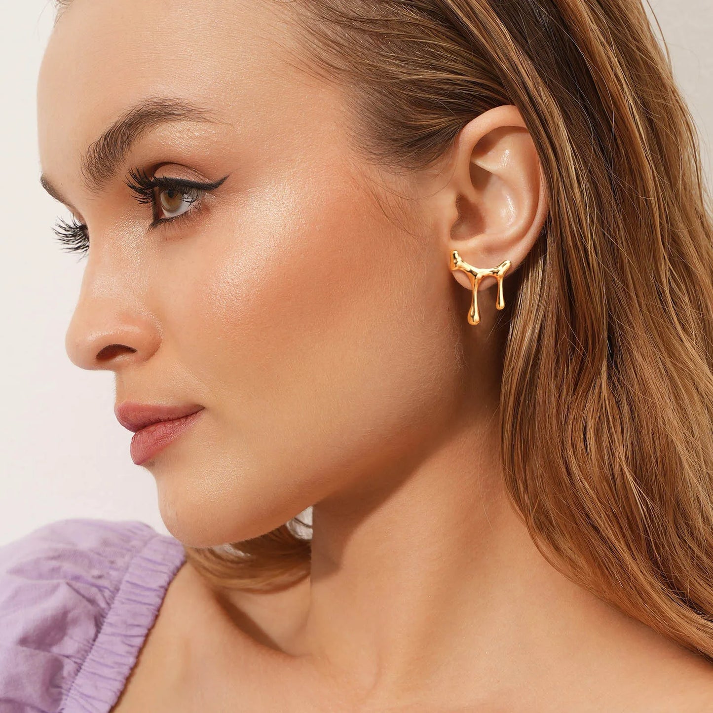 Liquid Drip Stud Earrings
