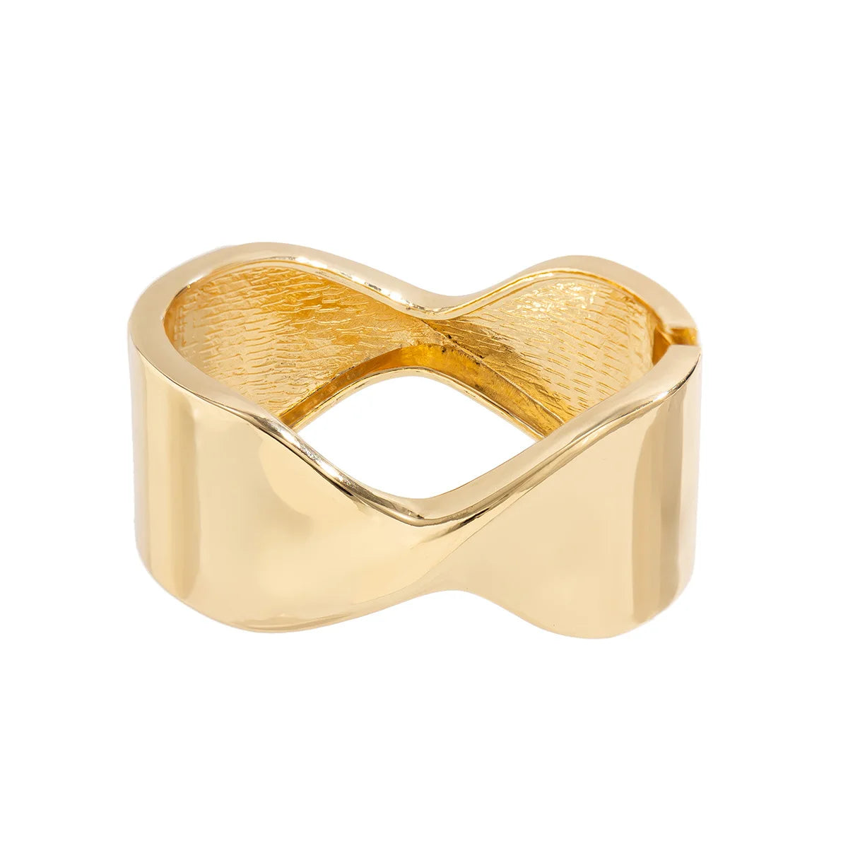 Bold Geometric Metal Cuff Bangle