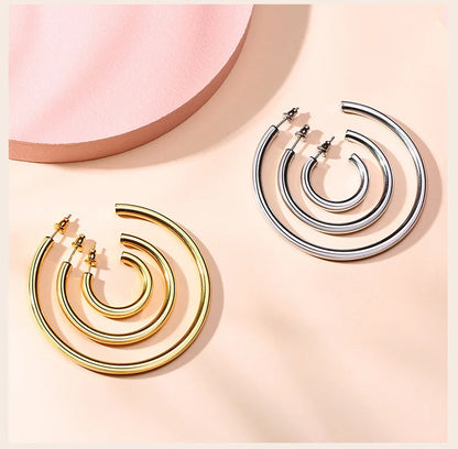 Semi Open Hoop Earrings