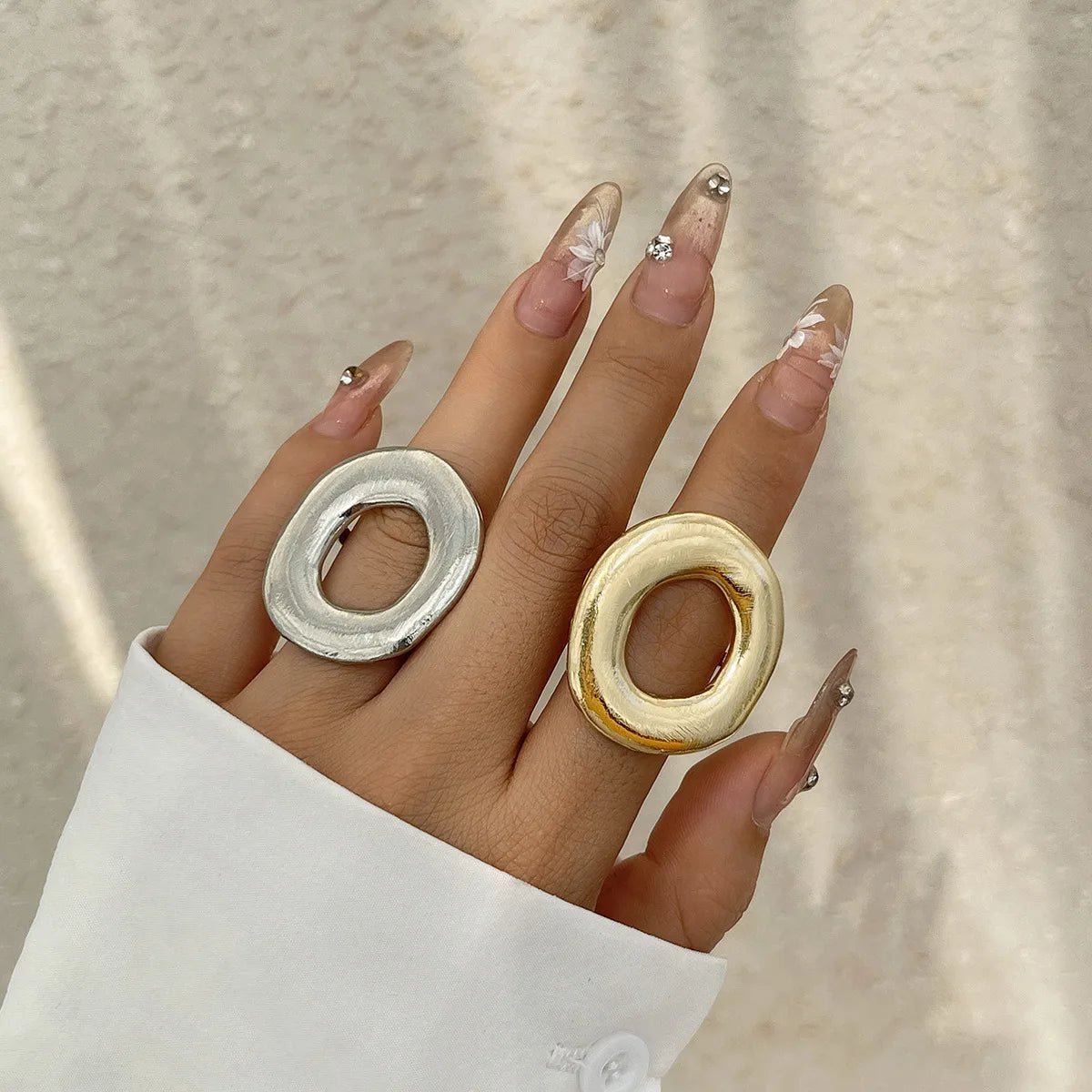 Bold Irregular Metal Statement Ring