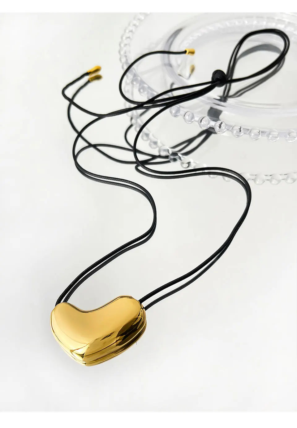 Bold Gothic Heart Pendant Necklace