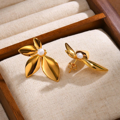 4 Leaf Stud Earrings