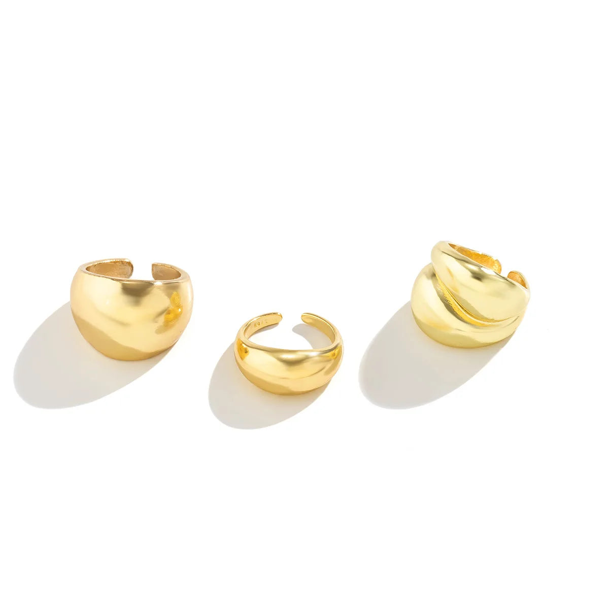 Bold Geometric Open Ring Set