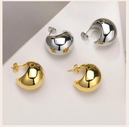 Chunky Geometric Hoop Earrings