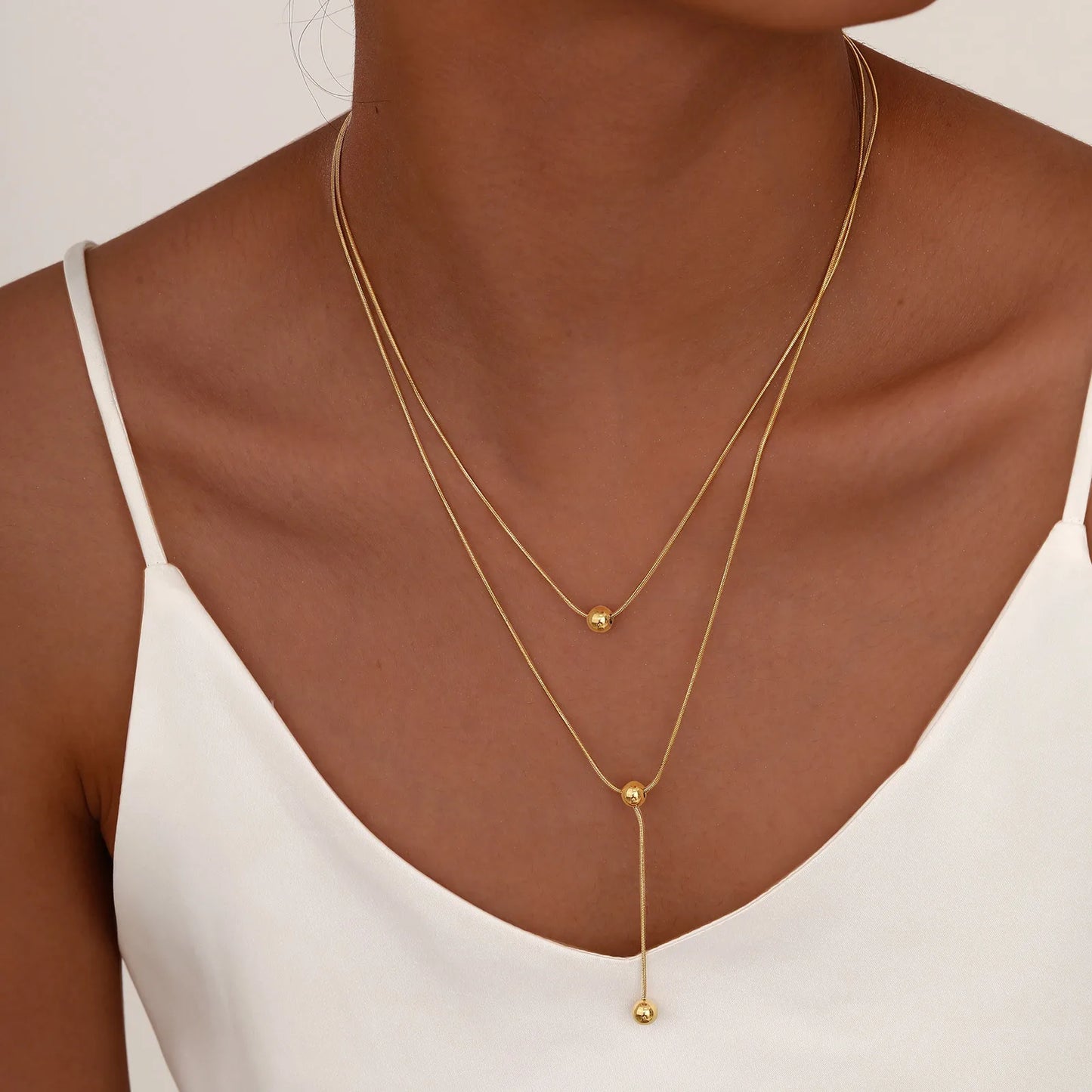 Lariat Snake Chain Necklace