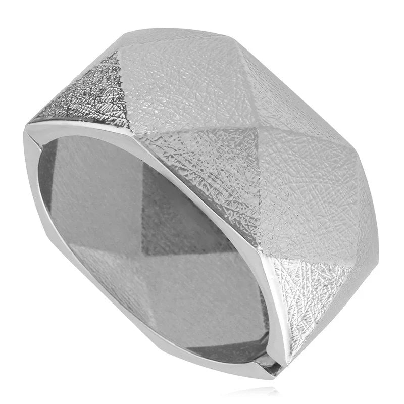 Statement Geometric Wide Cuff Bangle