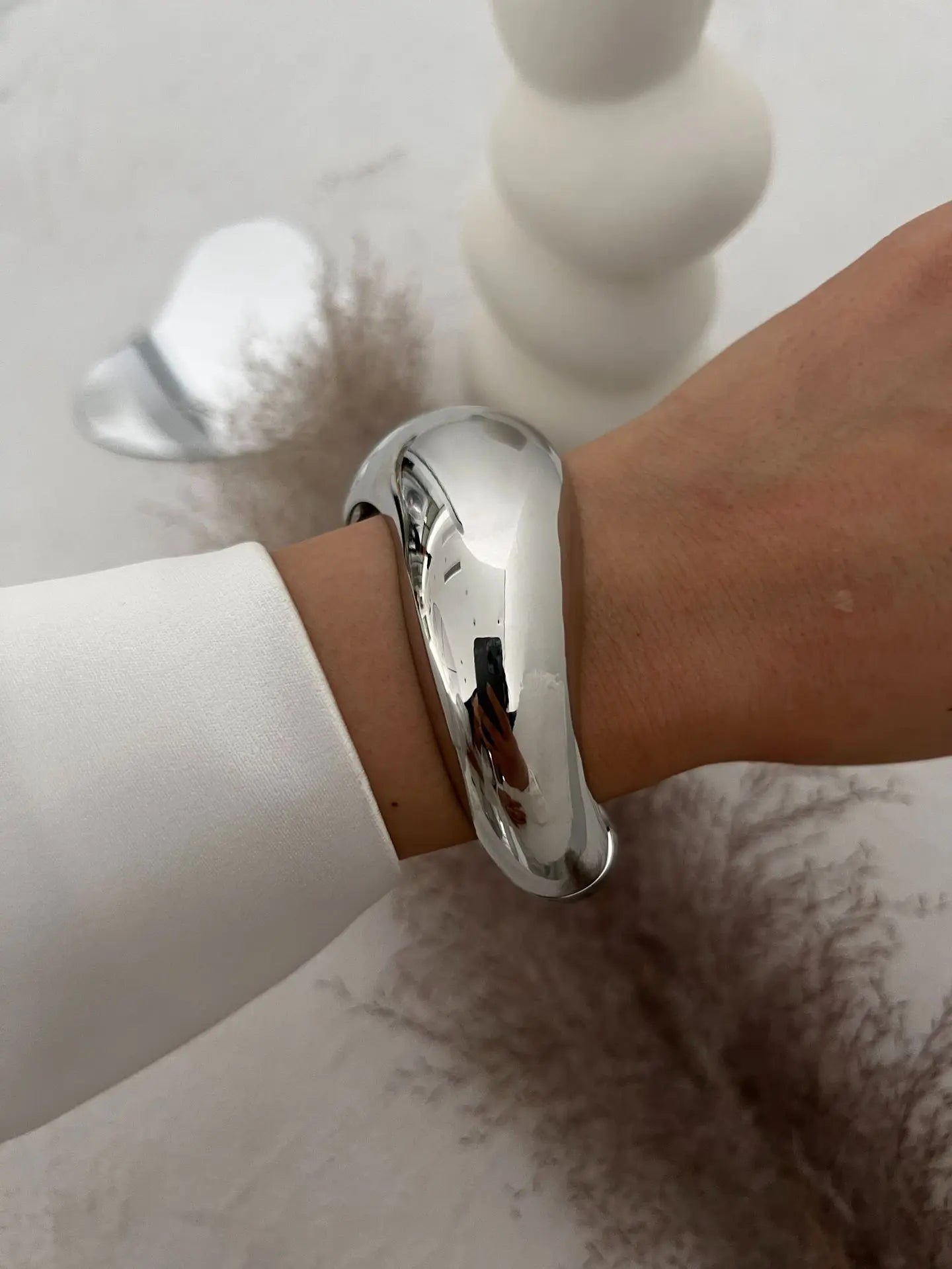 Irregular Metal Cuff Bangle