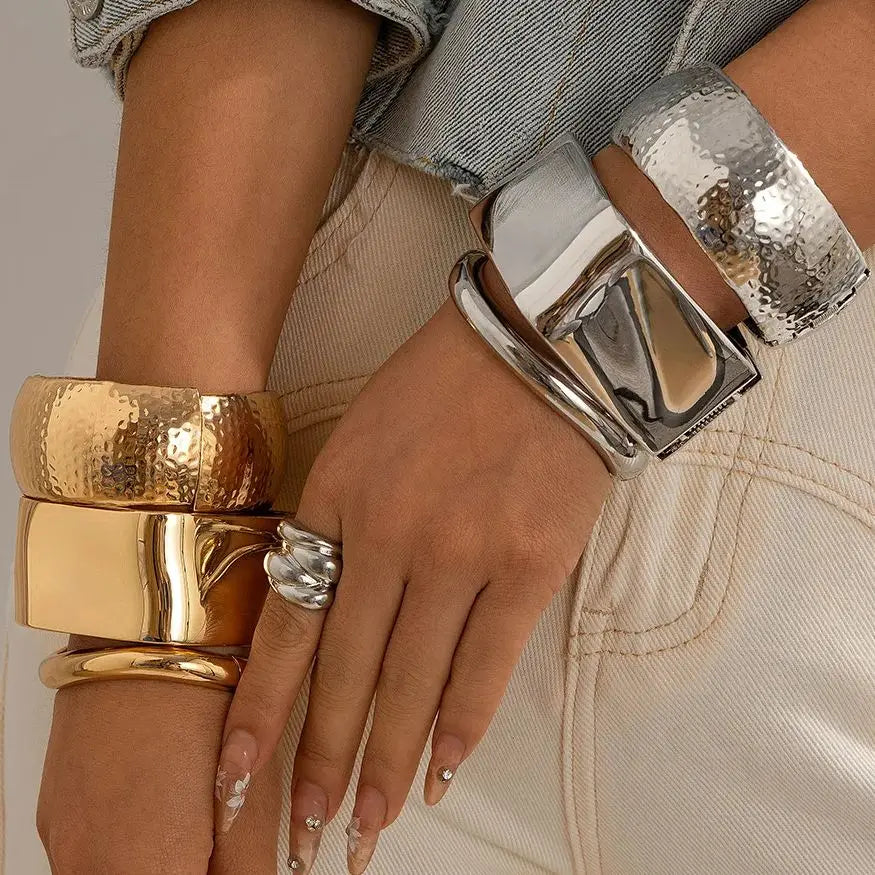 Bold Sculptural Cuff Bangle
