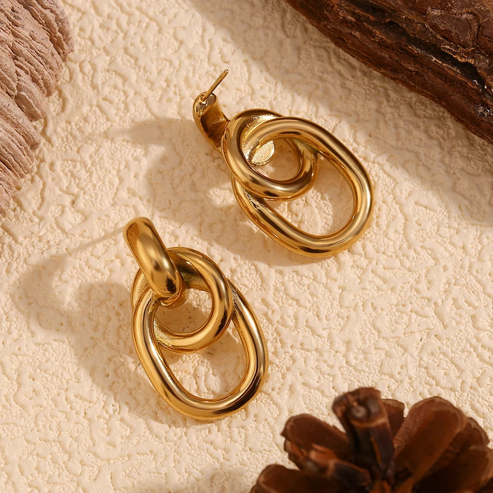 High-Resilience Geometric Drop Earrings