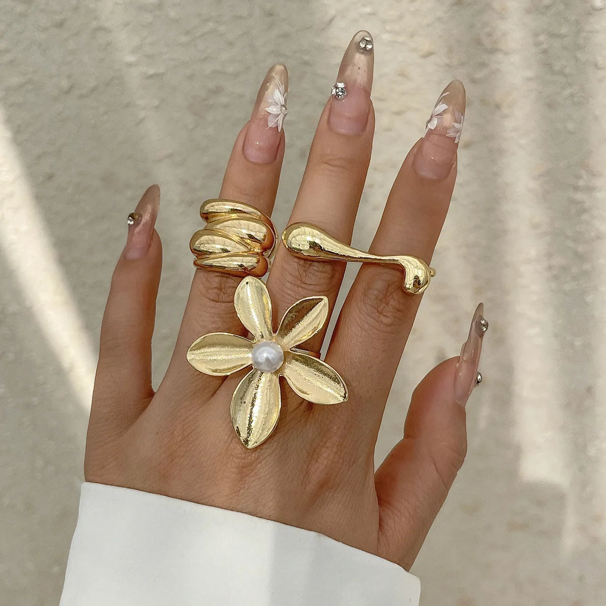 Irregular Pearl Statement Ring