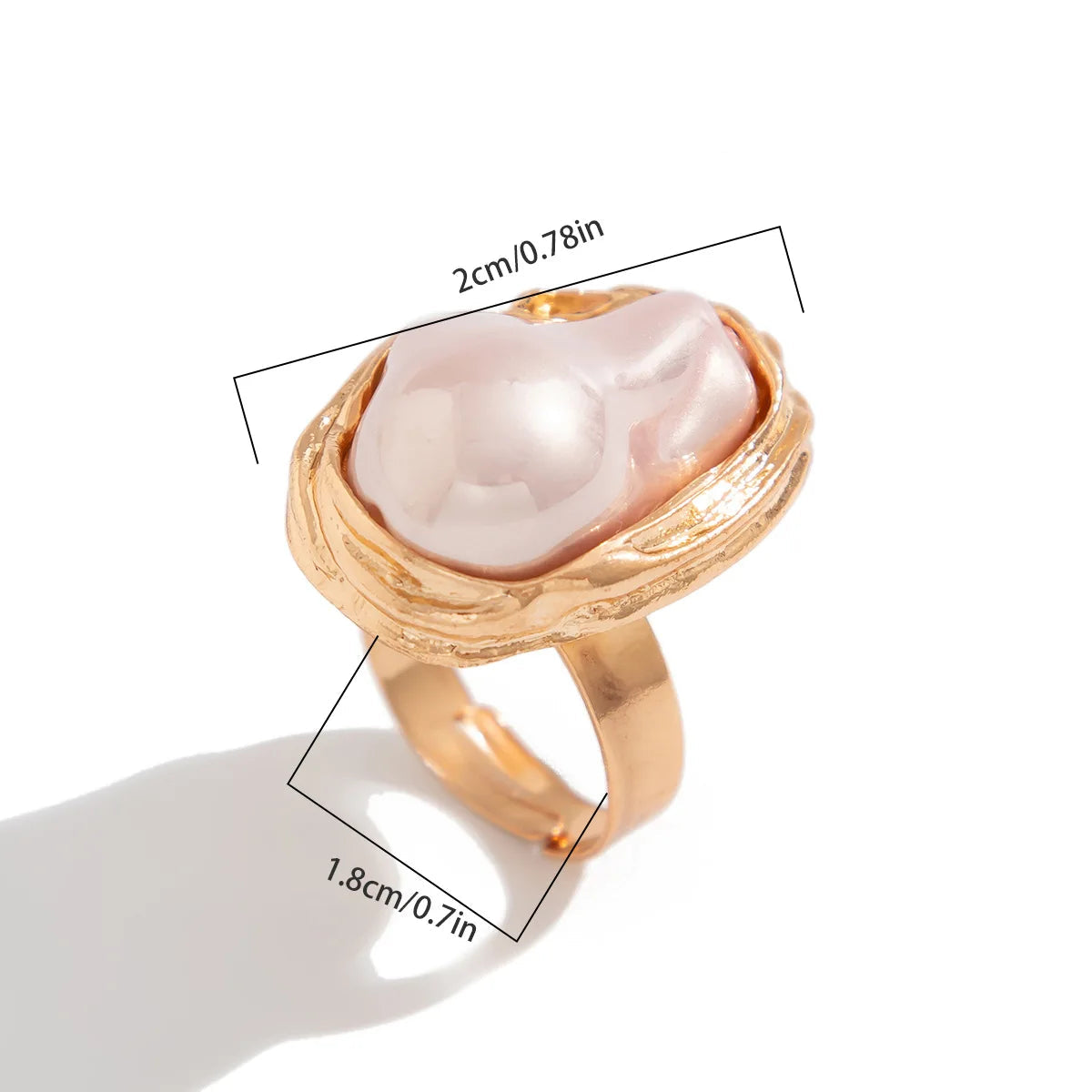 Baroque Irregular Pearl Ring Set