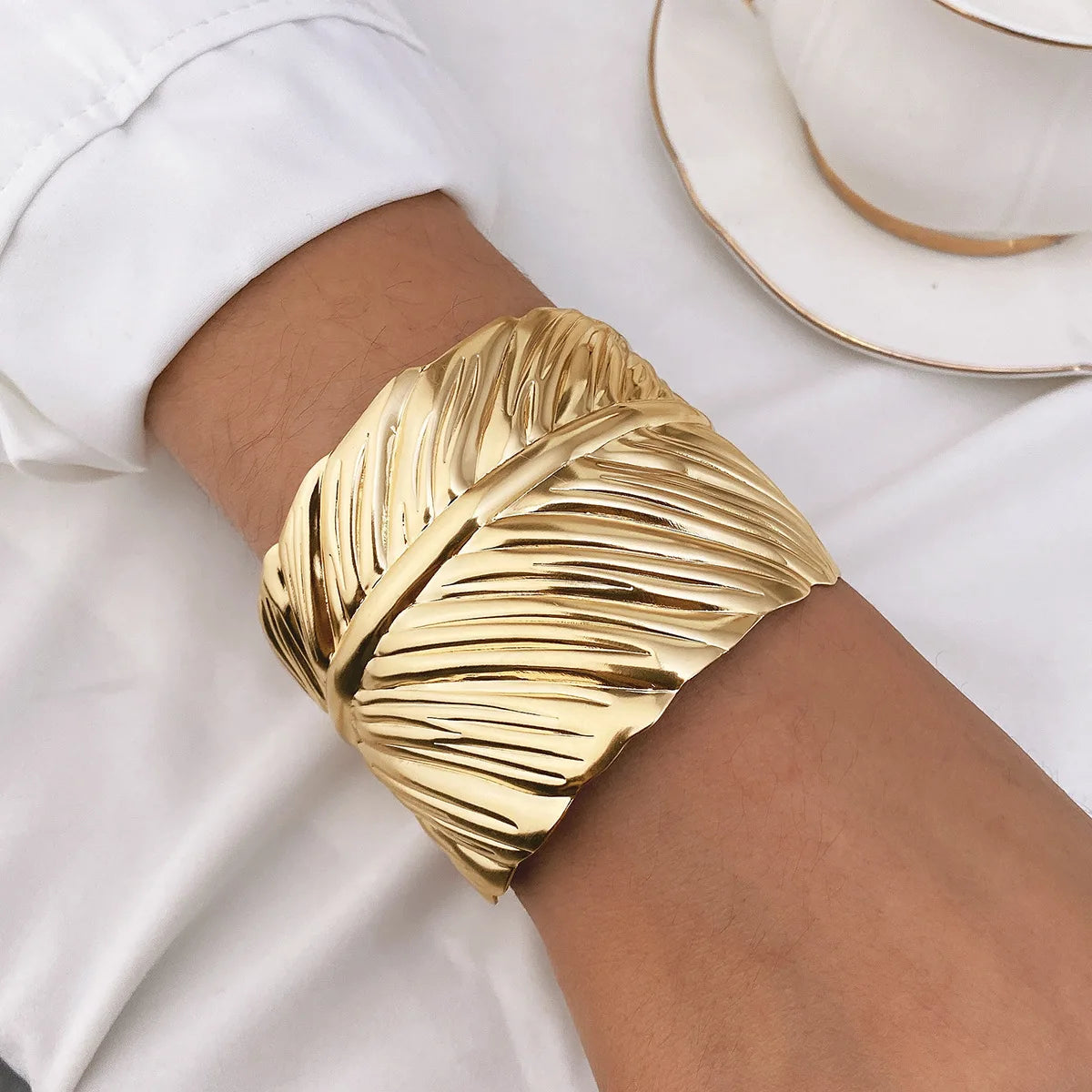 Leaf Cuff Bangle