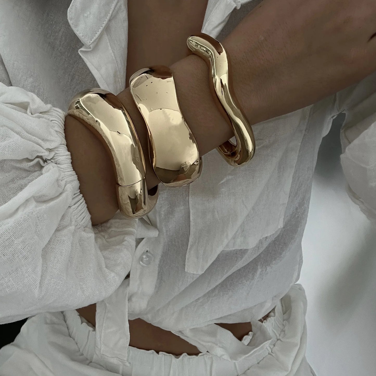 Irregular Metal Cuff Bangle