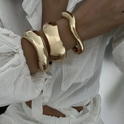 Irregular Metal Cuff Bangle