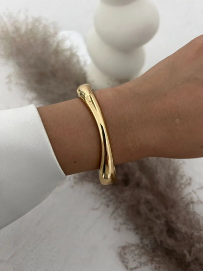 Bold Sliver Geometric Cuff Bangles
