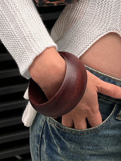 Bold Wood & Resin Geometric Bangles