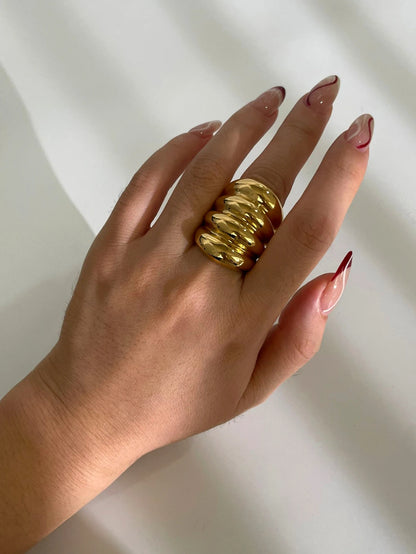 Chunky Multi-Layer Dome Ring