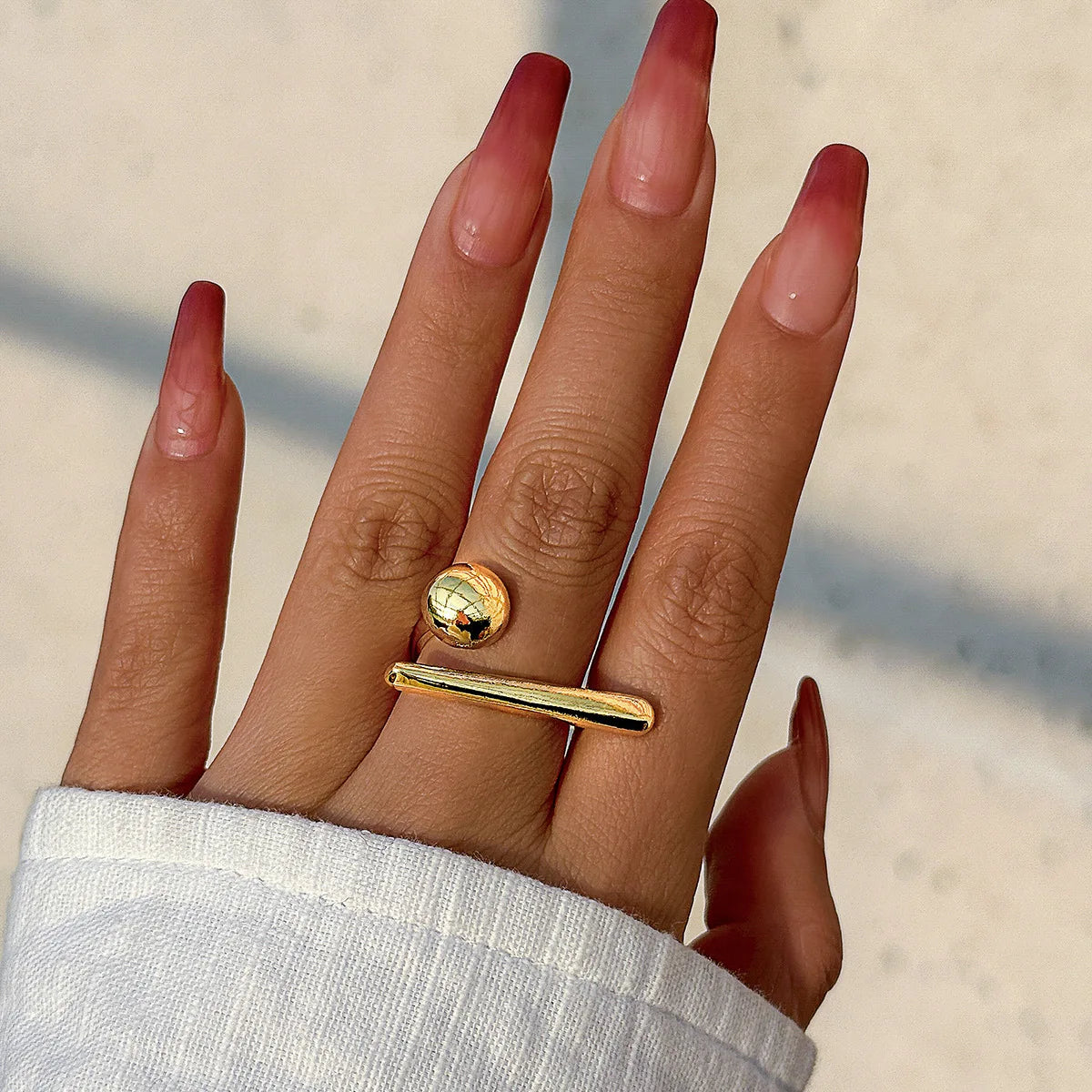 Minimalist Geometric Knuckle Ring