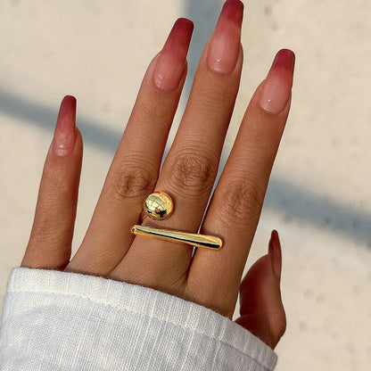 Minimalist Geometric Knuckle Ring