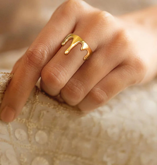 Dripping & Pouring Statement Ring