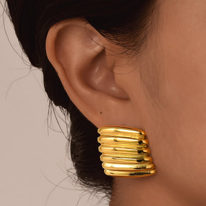 Statement Chunk Stud Earrings