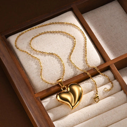 Puffy Heart Pendant Necklace