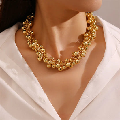 Elegant Pearl Bead Choker Necklace