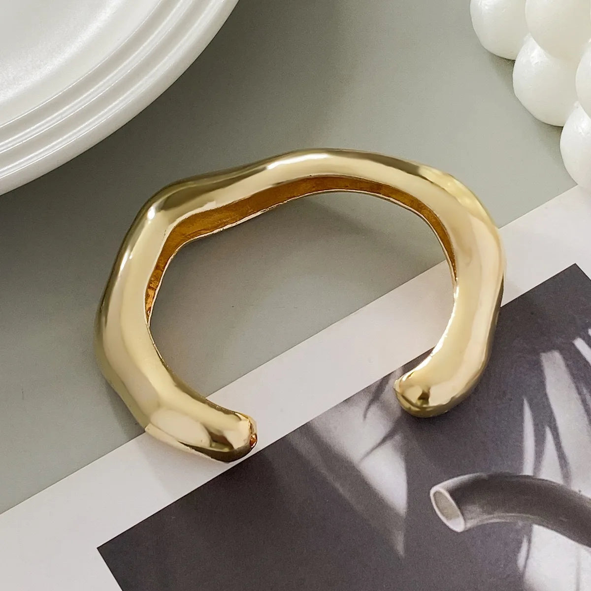 Bold Geometric Cuff Bangle