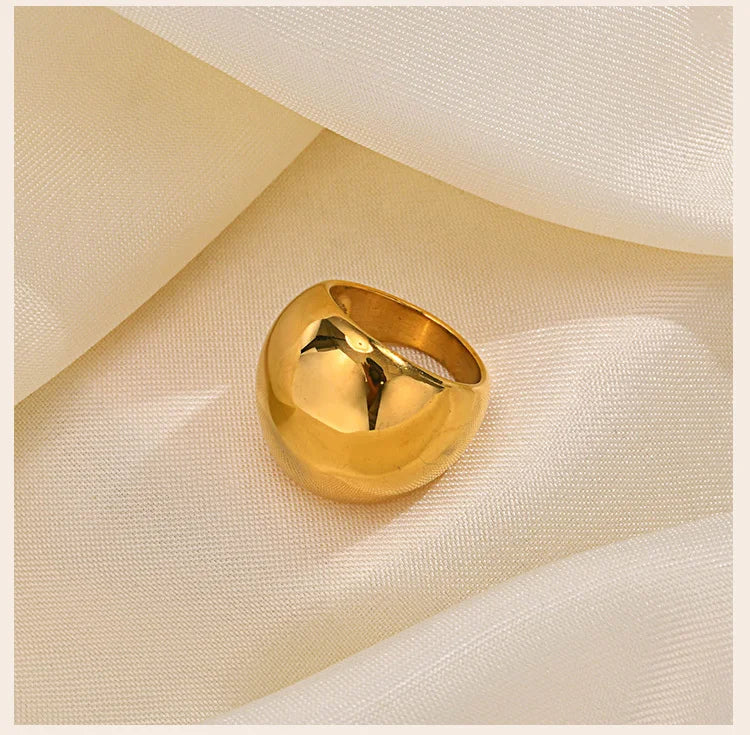 Smooth Surface Chunky Dome Ring