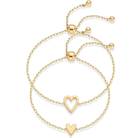 Matching Heart Charms Bracelet