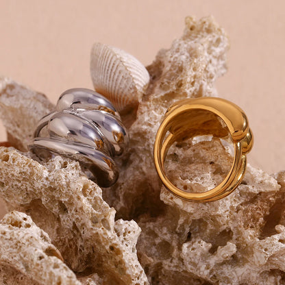 Bold Water Drop Statement Ring