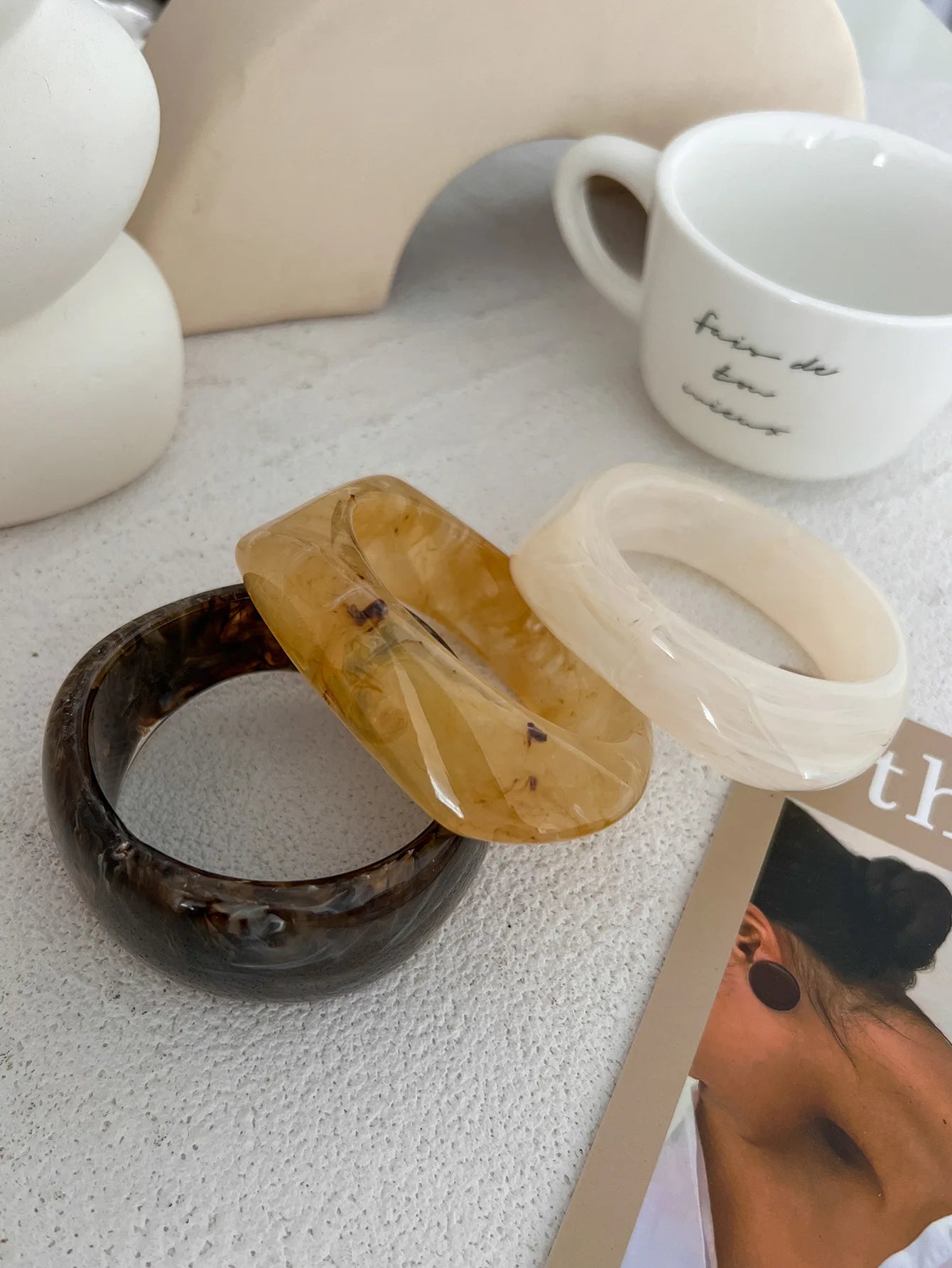 Bold Resin Acrylic Wide Bangle