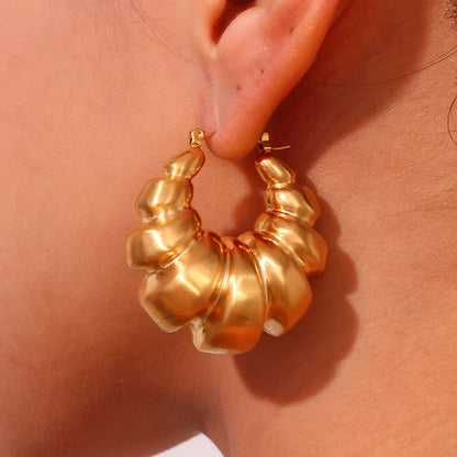 Classic Croissant Hoop Earrings