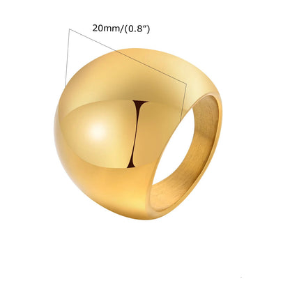 Smooth Surface Chunky Dome Ring