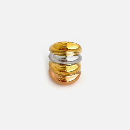 Chunky Multi-Layer Dome Ring