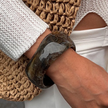 Bold Resin Acrylic Wide Bangle