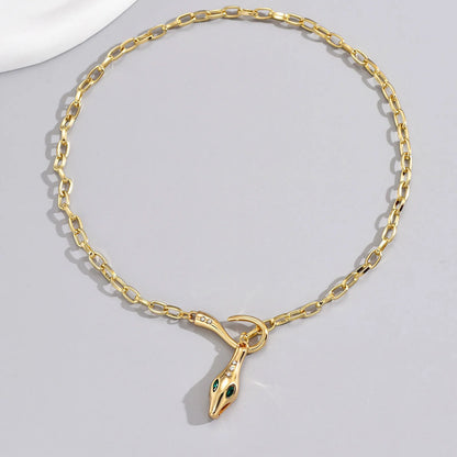 Statement Snake Pendant Necklace