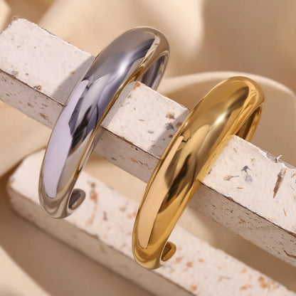 Minimalist Smooth Open Cuff Bracelet