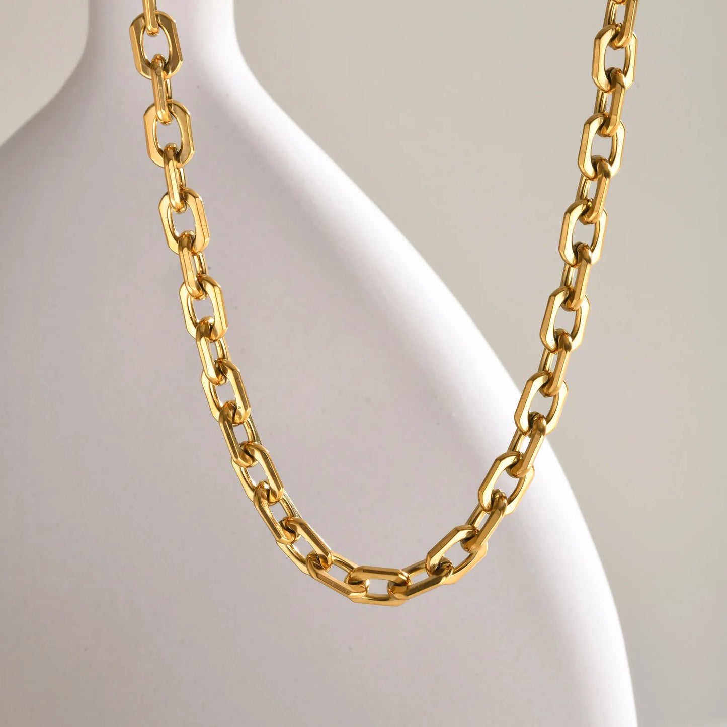 Chunky Paperclip Link Chain Necklace